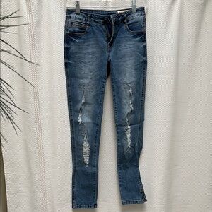 Wish List Blue Skinny Distressed Jeans size 3